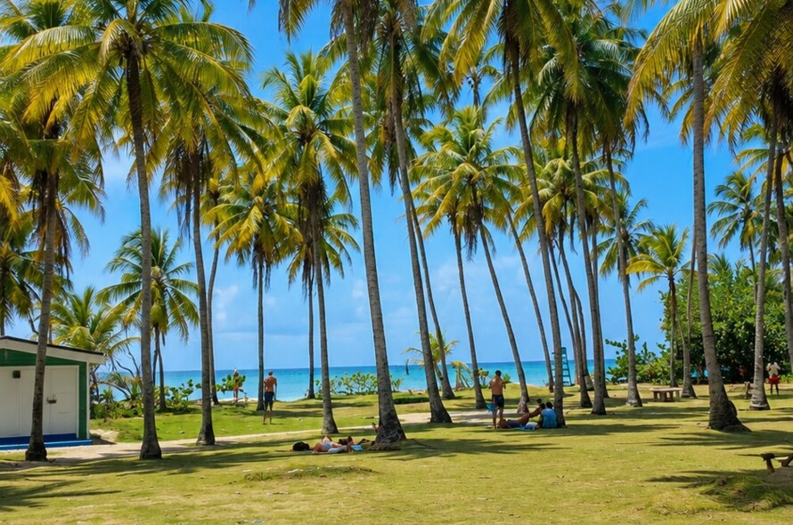 Corrida no paraíso azul do Caribe