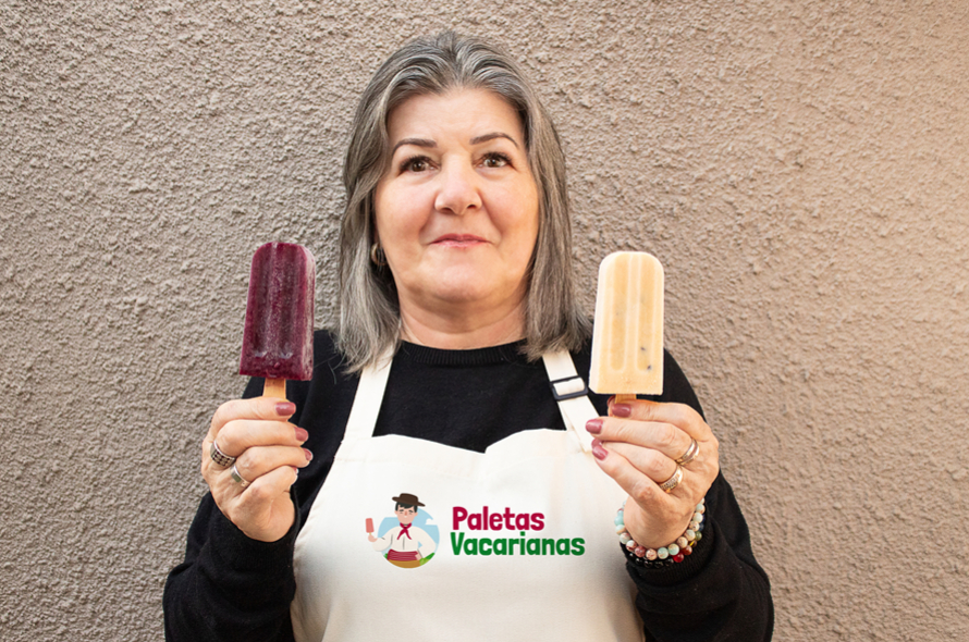 Paleta mexicana com fruto nativo
