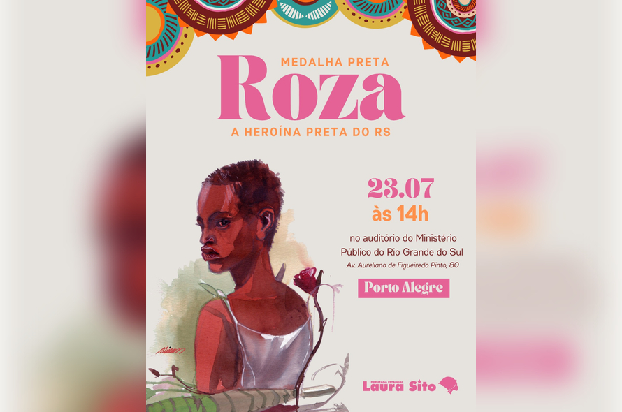 Medalha Preta Roza