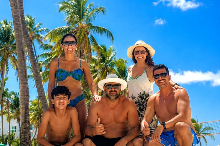 Corrida no paraíso azul do Caribe